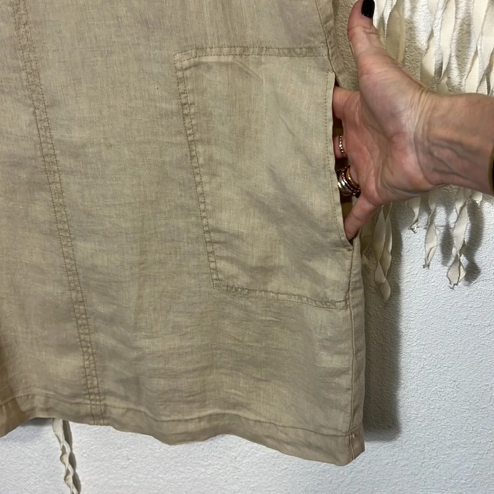 Michael Stars Delilah Linen Tank Dress in Natural NWOT Size M - Picture 6 of 12